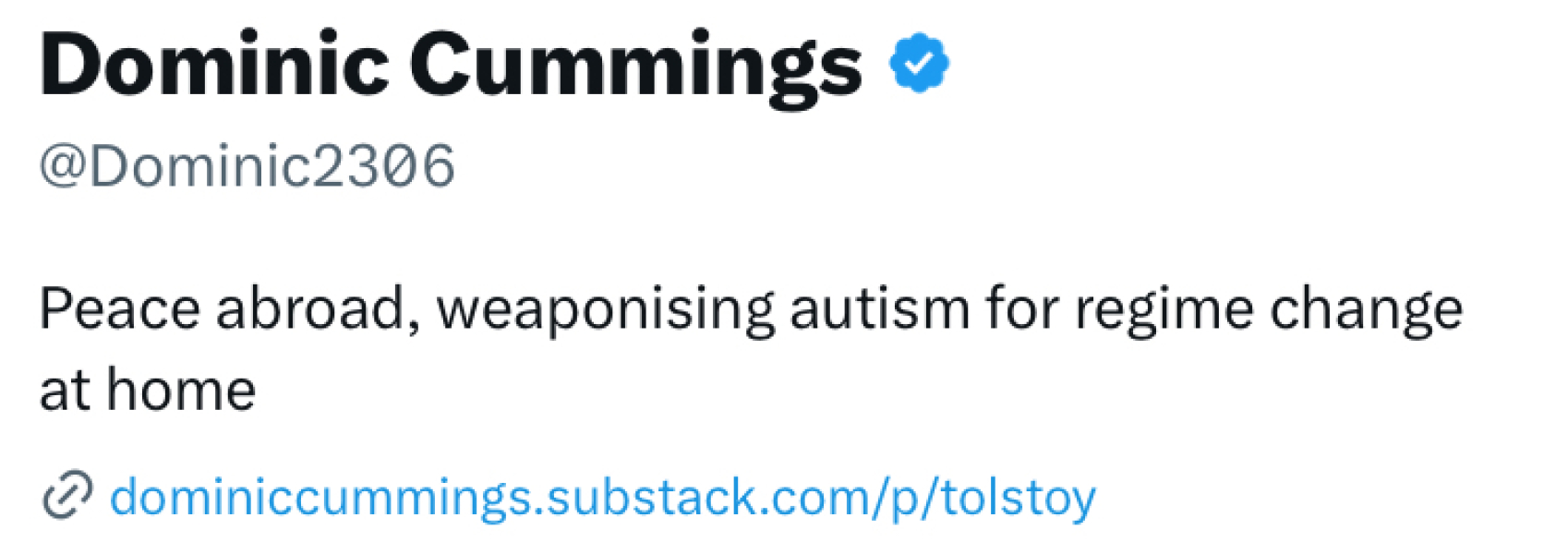 Dominic Cummings is Musk's informer