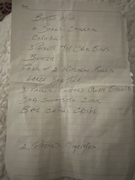 Shopping list
