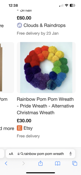 knitted/crafted Christmas wreaths?