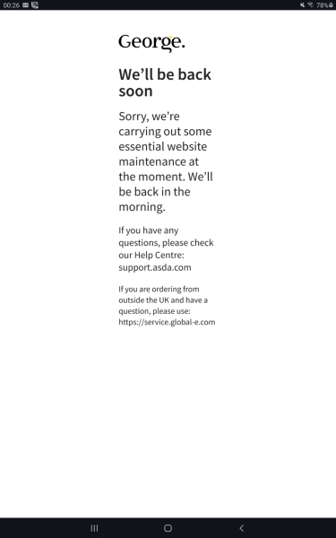 Blocked from George at Asda site, anyone else?