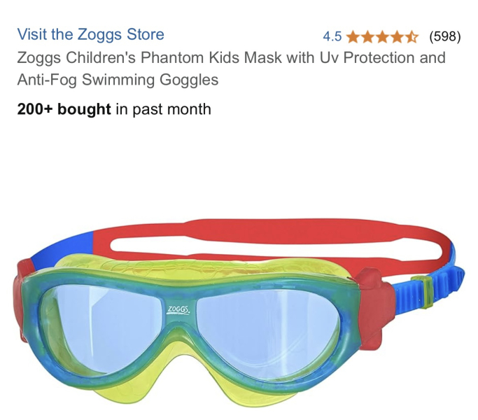 Swimming goggles