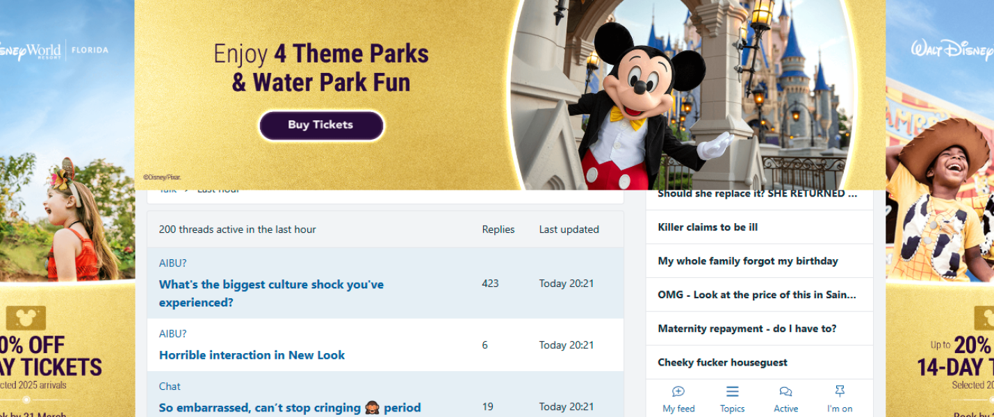 Huge adverts making site unusable