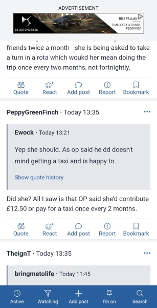 To not reciprocate 3am pick ups by other Mum?