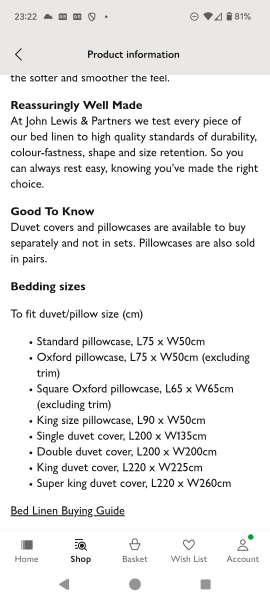 Cut up a super king duvet to make standard pillow cases