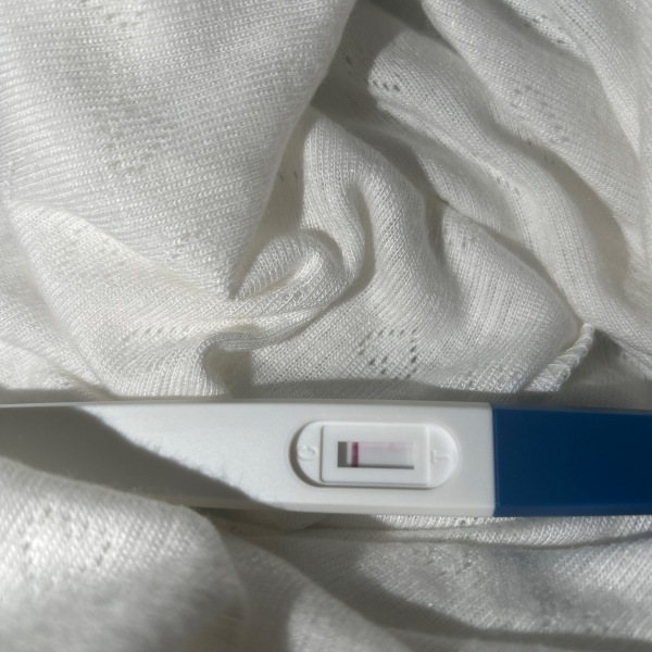 I can’t tell if it’s positive since the line didn’t fully form