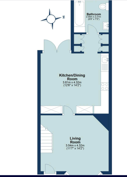 Would this kitchen fit an island?