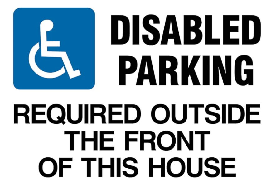 A (disabled) parking one!