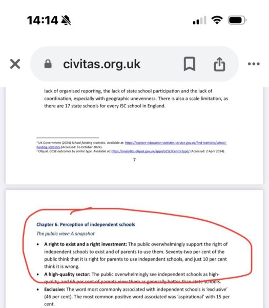 To be completely shocked by this - Bridget can’t tell us the impact of the government’s VAT on Education?