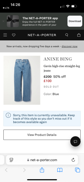 Wide/ straight blue jeans