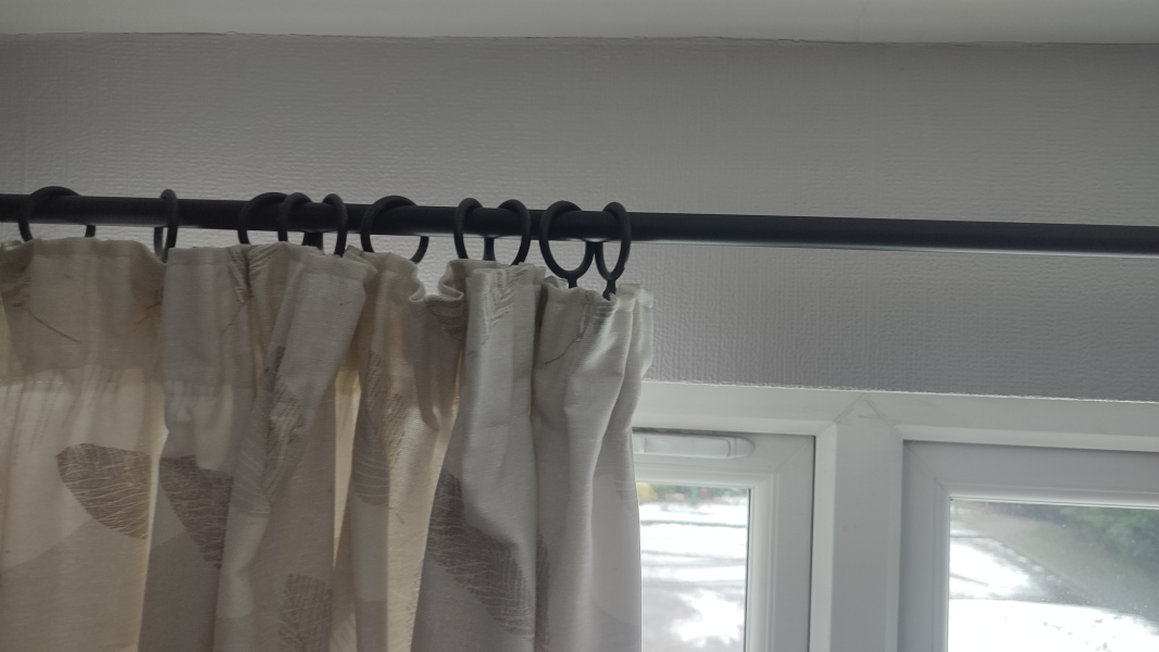 Pencil pleat curtain stretched cord