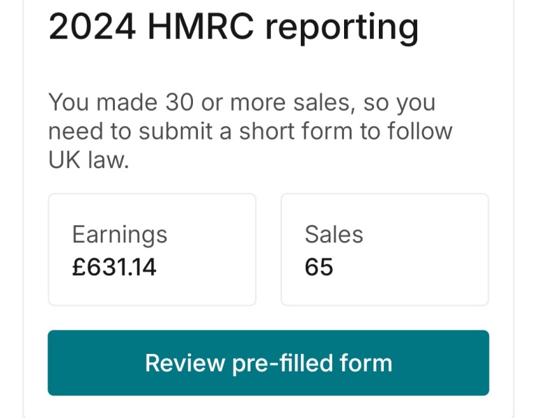 Vinted - have you informed HMRC about sales, or earnings. Im under the threshold but been told to report 🤷‍♀️