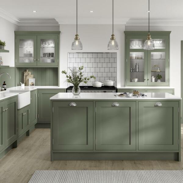 If you have a green kitchen what colour cupboard handles do you have?