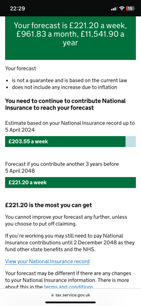 Can my pension forecast be right? Am I reading it wrong?