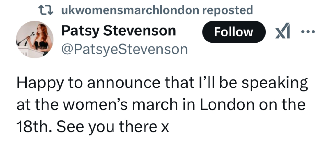 The “women’s march” that’s all about the men.