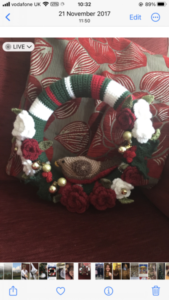 knitted/crafted Christmas wreaths?
