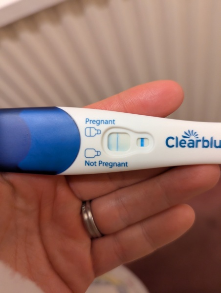 Clear blue test. Evap line or positive
