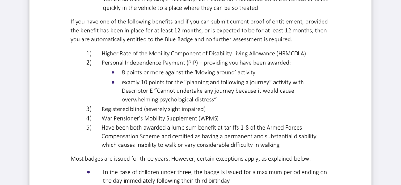 1 in 20 people have a blue badge?