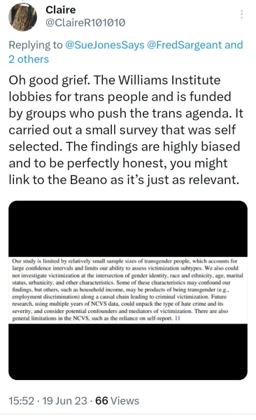 To feel everyone is anti trans?