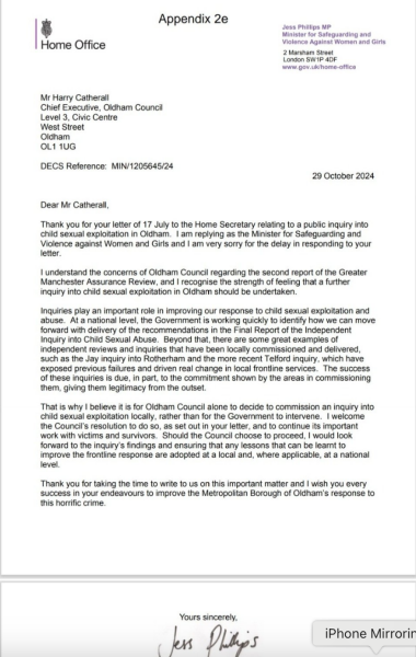 Labour rejects calls for Oldham grooming gang inquiry