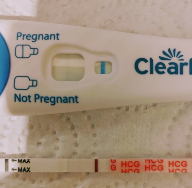 3 clearblue positives, plus lots of cheapy stick positive but clear blue digital negative.