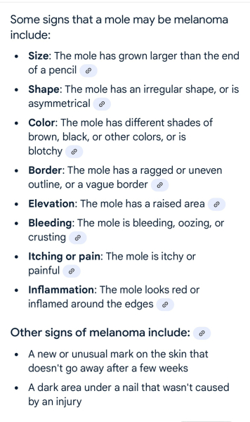 Mole worry