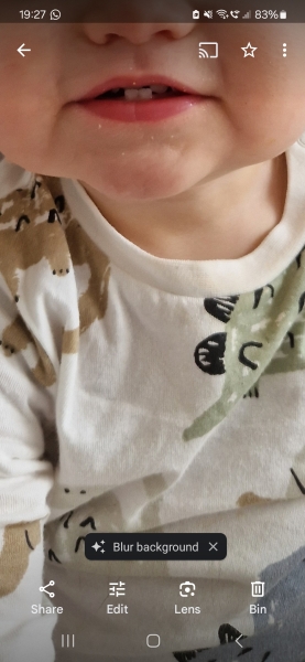 1 year old with blue/purple lips with pic