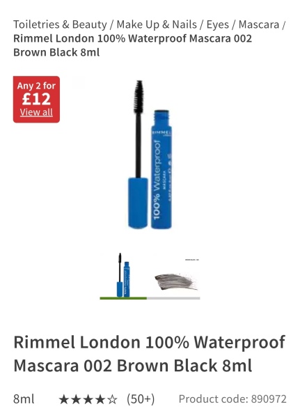 Brown Waterproof Mascara