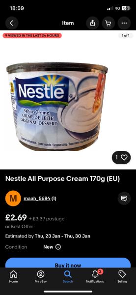To mourn the passing of Nestle's Extra Thick Double Cream!