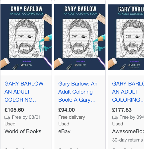 Why is a Gary Barlow colouring book so expensive?