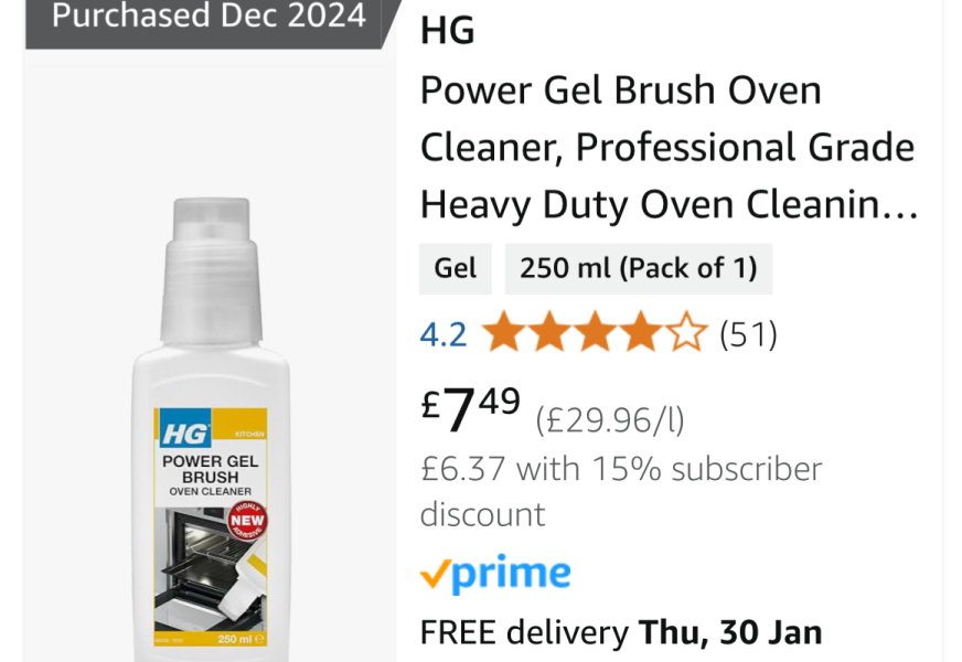 Cost of a professional oven clean where you are