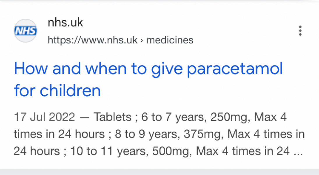 Eight year old temp staying around 40 despite Calpol