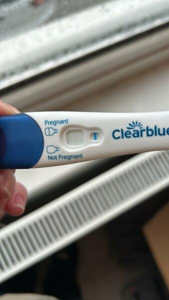 Faint line pregnancy test. Panic stations!