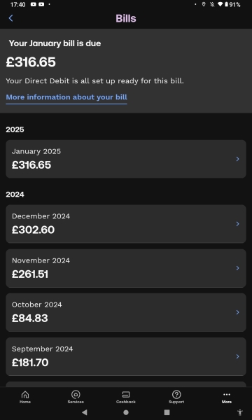 Hiw much was  your January gas and elec bill?