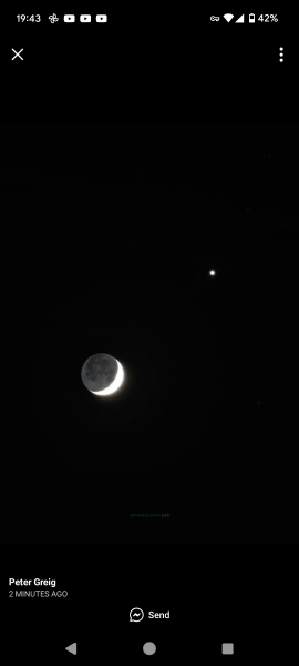 The moon tonight