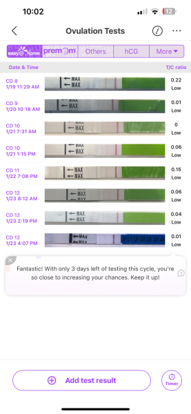 Ovulation sticks