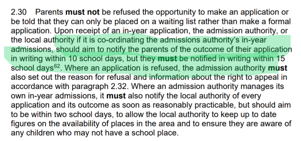Uk school in year transfer