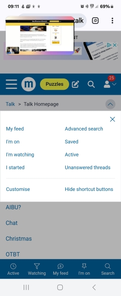 Is there an option to find your own posts easily on a thread?