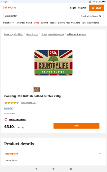 OMG - Look at the price of this in Sainsbury's !