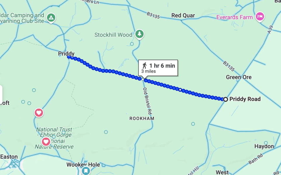 1hour + walk for two 11 year old boys through country roads next to cars driving 50mph+ to catch a bus to neighbouring village..