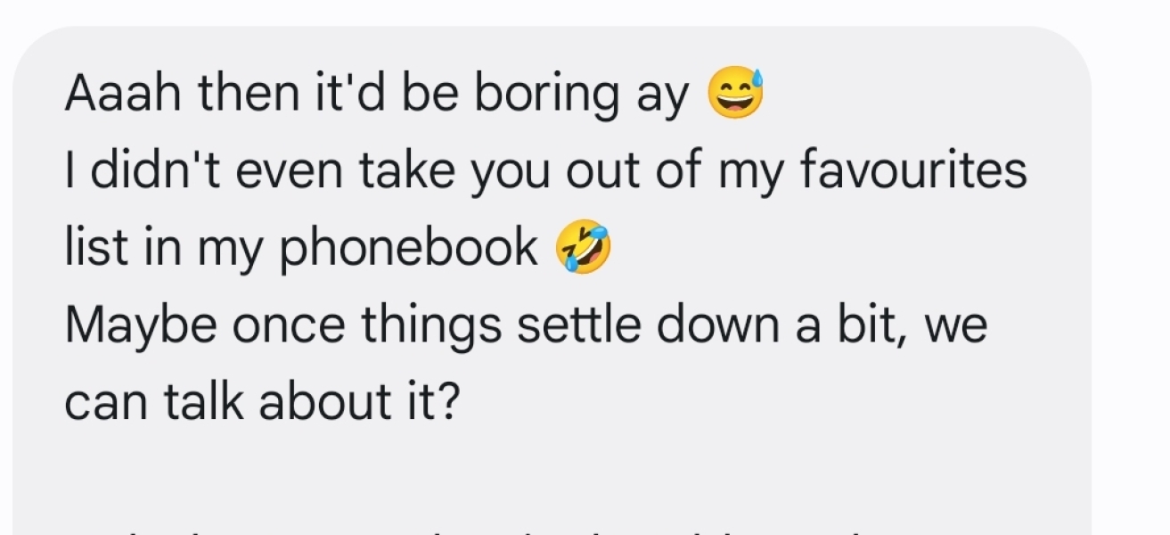 Reconnecting with an ex