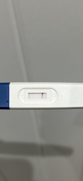 I can’t tell if it’s positive since the line didn’t fully form