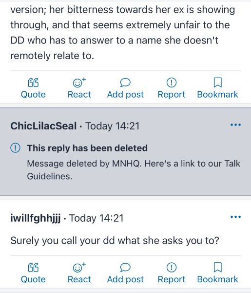 To continue calling DD by the name I gave her