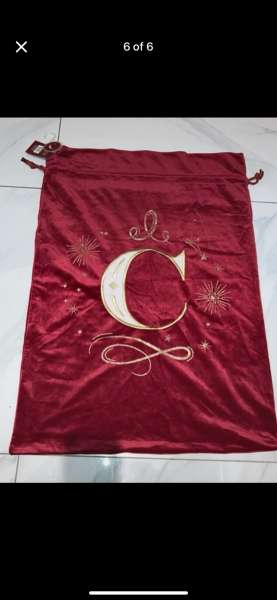 Old B&M Christmas initial sacks