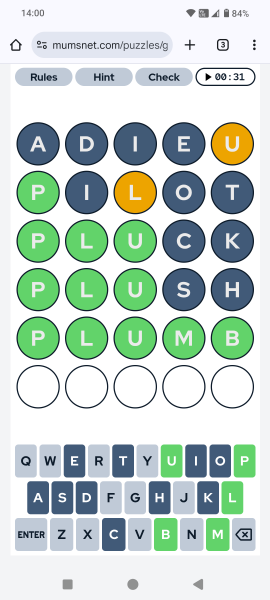 AIBU to ask what your Wordl started word is?