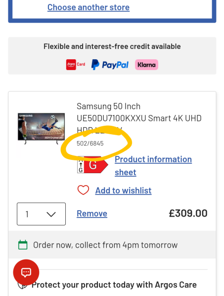 Argos click and collect only now!!