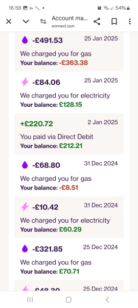 Hiw much was  your January gas and elec bill?