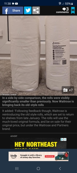 In search of old-fashioned loo roll...(title edited by MNHQ at request of OP)