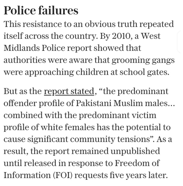 To be horrified at how much worse the "grooming gangs" actually were than I thought