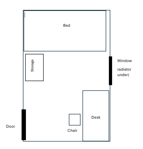 Dividing work/sleep sections of a bedroom
