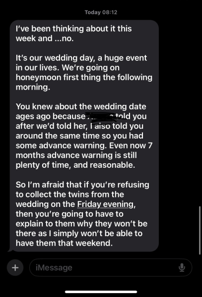 Ex husbands demands